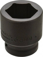 Proto - 3/4" Drive 35mm Standard Impact Socket - 6 Points, 2-1/4" OAL - Apex Tool & Supply