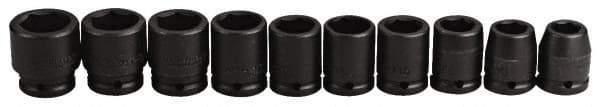 Proto - 10 Piece 3/4" Drive Impact Socket Set - 6 Points, 3/4" to 1-5/16" Range, Inch Measurement Standard - Apex Tool & Supply