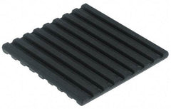 Mason Ind. - 6" Long x 6" Wide x 3/8" Thick, 6" Diam, Neoprene, Machinery Leveling Pad & Mat - 1,000 Lb Max Load, Black - Apex Tool & Supply