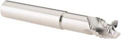 Iscar - 1/2" Diam, Coarse Pitch, 1/2" LOC, 3 Flute Solid Carbide 0.008" Corner Radius Roughing End Mill - Uncoated, 3-1/2" OAL, 1/2" Shank Diam, Single End, Centercutting, 45° Helix - Apex Tool & Supply