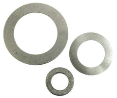Made in USA - 0.005" Thick, 1" Inside x 1-1/2" OD, Round Shim - 7/8" Screw, Uncoated Commercial Aluminum - Apex Tool & Supply