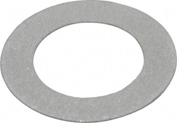 Made in USA - 0.016" Thick, 5/8" Inside x 1" OD, Round Shim - 9/16" Screw, Uncoated Commercial Aluminum - Apex Tool & Supply
