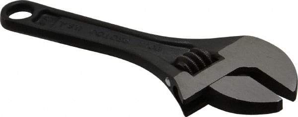 Proto - 1/2" Jaw Capacity, 4" Standard Adjustable Wrench - Steel, Black Finish - Apex Tool & Supply