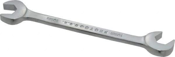 Proto - 10mm Standard Open End Wrench - 4-7/8" OAL, Double End, Chrome Finish, 15° & 60° Head Angle - Apex Tool & Supply