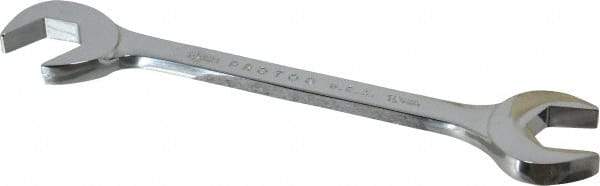 Proto - 19mm Standard Open End Wrench - 7" OAL, Double End, Chrome Finish, 15° & 60° Head Angle - Apex Tool & Supply