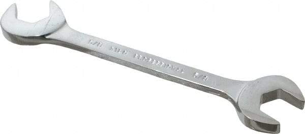 Proto - 5/8" Standard Open End Wrench - 6" OAL, Double End, Chrome Finish, 15° & 60° Head Angle - Apex Tool & Supply