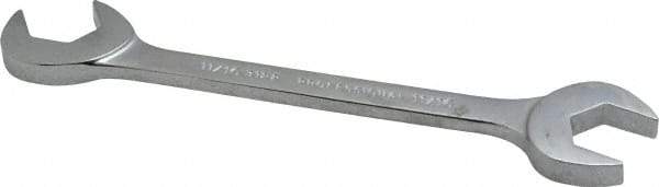 Proto - 11/16" Standard Open End Wrench - 6-1/2" OAL, Double End, Chrome Finish, 15° & 60° Head Angle - Apex Tool & Supply