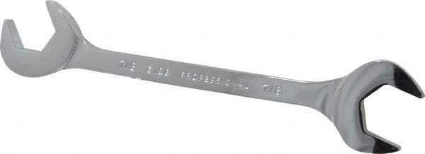 Proto - 7/8" Standard Open End Wrench - 8" OAL, Double End, Chrome Finish, 15° & 60° Head Angle - Apex Tool & Supply
