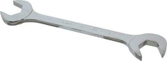 Proto - 1" Standard Open End Wrench - 9-1/2" OAL, Double End, Chrome Finish, 15° & 60° Head Angle - Apex Tool & Supply