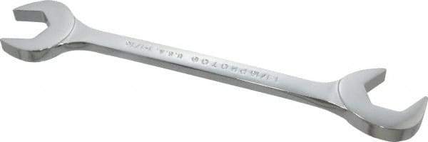 Proto - 1-1/16" Standard Open End Wrench - 10-1/4" OAL, Double End, Chrome Finish, 15° & 60° Head Angle - Apex Tool & Supply