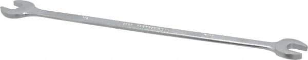 Proto - 7/16" x 1/2" Standard Extra Thin Open End Wrench - 10" OAL, Double End, Satin Finish, 15° Head Angle - Apex Tool & Supply