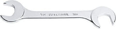 Proto - 15/64" Stubby Open End Wrench - 3" OAL, Double End, Satin Finish, 15° & 75° Head Angle - Apex Tool & Supply