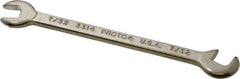 Proto - 7/32" Stubby Open End Wrench - 3" OAL, Double End, Satin Finish, 15° & 75° Head Angle - Apex Tool & Supply