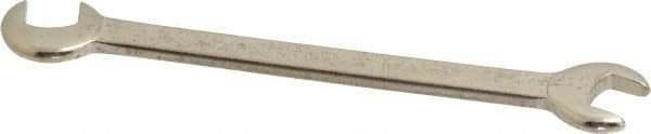 Proto - 1/4" Stubby Open End Wrench - 3" OAL, Double End, Satin Finish, 15° & 75° Head Angle - Apex Tool & Supply