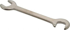 Proto - 1/2" Stubby Open End Wrench - 4-7/16" OAL, Double End, Satin Finish, 15° & 75° Head Angle - Apex Tool & Supply