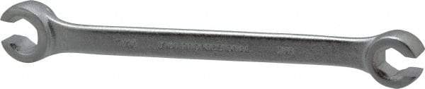 Proto - 3/8 x 7/16", Chrome Finish, Open End Flare Nut Wrench - 6 Points, 6-1/4" OAL, Steel, Double End Head - Apex Tool & Supply