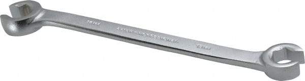 Proto - 13 x 14mm, Chrome Finish, Open End Flare Nut Wrench - 6 Points, 7-1/2" OAL, Steel, Double End Head - Apex Tool & Supply