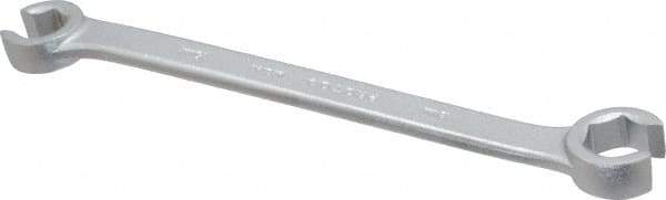 Proto - 16 x 18mm, Chrome Finish, Open End Flare Nut Wrench - 6 Points, 8-13/16" OAL, Steel, Double End Head - Apex Tool & Supply