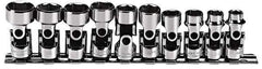 Proto - 10 Piece 3/8" Drive Standard Socket Set - 6 Points, 10 to 19mm, Metric Measurement Standard - Apex Tool & Supply