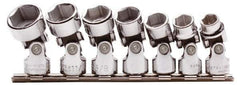 Proto - 7 Piece 3/8" Drive Standard Socket Set - 6 Points, 3/8 to 3/4", Inch Measurement Standard - Apex Tool & Supply