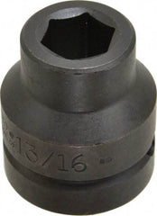 Proto - 1" Drive 13/16" Standard Impact Socket - 6 Points, 2-1/2" OAL - Apex Tool & Supply