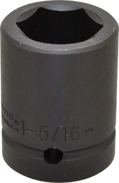 Proto - 1" Drive 1-5/16" Standard Impact Socket - 6 Points, 2-3/4" OAL - Apex Tool & Supply