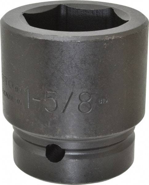 Proto - 1" Drive 1-5/8" Standard Impact Socket - 6 Points, 2-5/8" OAL - Apex Tool & Supply