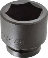 Proto - 1" Drive 2-1/8" Standard Impact Socket - 6 Points, 3-3/32" OAL - Apex Tool & Supply