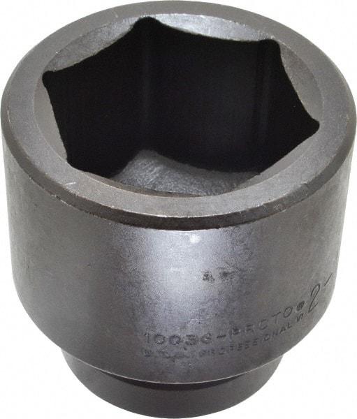Proto - 1" Drive 2-1/4" Standard Impact Socket - 6 Points, 3-1/4" OAL - Apex Tool & Supply