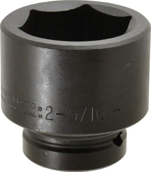 Proto - 1" Drive 2-5/16" Standard Impact Socket - 6 Points, 3-21/64" OAL - Apex Tool & Supply