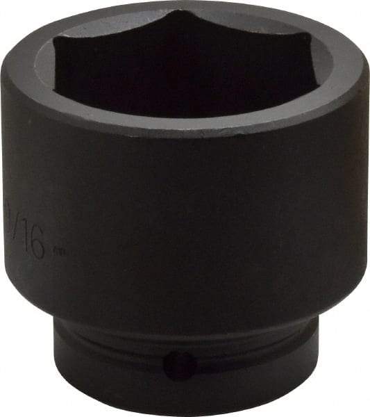 Proto - 1" Drive 2-9/16" Standard Impact Socket - 6 Points, 3-1/2" OAL - Apex Tool & Supply