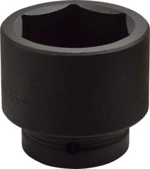 Proto - 1" Drive 2-9/16" Standard Impact Socket - 6 Points, 3-1/2" OAL - Apex Tool & Supply