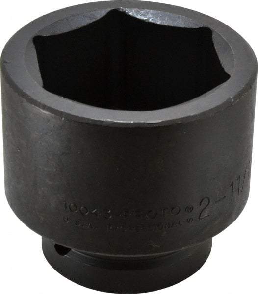 Proto - 1" Drive 2-11/16" Standard Impact Socket - 6 Points, 3-21/32" OAL - Apex Tool & Supply
