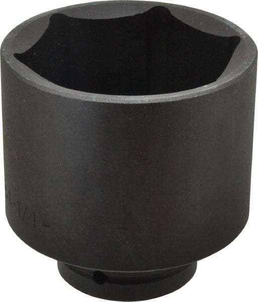 Proto - 1" Drive 4-1/4" Standard Impact Socket - 6 Points, 5-1/2" OAL - Apex Tool & Supply
