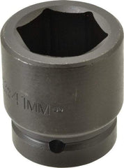 Proto - 1" Drive 41mm Standard Impact Socket - 6 Points, 2-39/64" OAL - Apex Tool & Supply