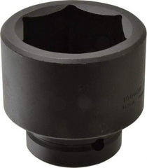 Proto - 1" Drive 60mm Standard Impact Socket - 6 Points, 3-3/8" OAL - Apex Tool & Supply