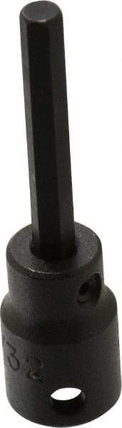 Proto - 3/8" Drive, 7/32" Impact Hex Bit Socket - 1-5/8" Bit Length, 2-23/32" OAL - Apex Tool & Supply