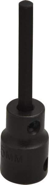 Proto - 3/8" Drive, 5mm Impact Hex Bit Socket - 2-23/32" OAL - Apex Tool & Supply