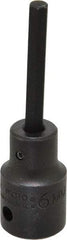 Proto - 1/2" Drive, 6mm Impact Hex Bit Socket - 3-1/4" OAL - Apex Tool & Supply