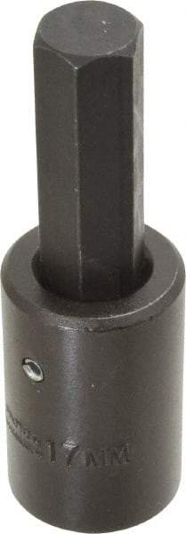 Proto - 1/2" Drive, 17mm Impact Hex Bit Socket - 4" OAL - Apex Tool & Supply