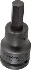 Proto - 3/4" Drive, 9/16" Impact Hex Bit Socket - 1-3/8" Bit Length, 3-3/4" OAL - Apex Tool & Supply