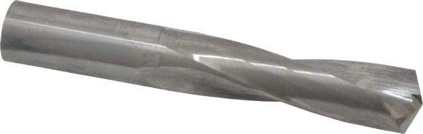 Atrax - 3/4" 135° Spiral Flute Solid Carbide Screw Machine Drill Bit - Bright Finish, Right Hand Cut, 3-1/8" Flute Length, 5" OAL, Split Point, Straight Shank - Apex Tool & Supply