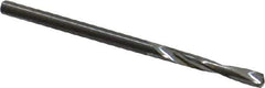 Atrax - #38 135° Spiral Flute Solid Carbide Screw Machine Drill Bit - Bright Finish, Right Hand Cut, 13/16" Flute Length, 1-13/16" OAL, Split Point, Straight Shank - Apex Tool & Supply