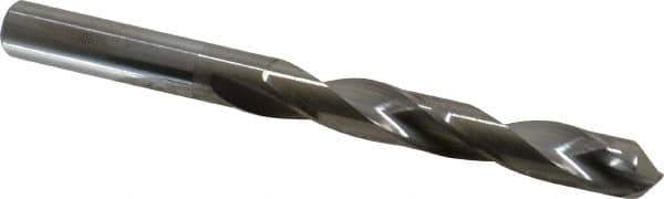 Atrax - 5/16" 118° Solid Carbide Jobber Drill - Bright Finish, Right Hand Cut, Spiral Flute, Straight Shank, 3-3/4" OAL, Standard Point - Apex Tool & Supply