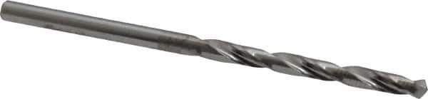 Atrax - #34 118° Solid Carbide Jobber Drill - Bright Finish, Right Hand Cut, Spiral Flute, Straight Shank, 2-1/4" OAL, Standard Point - Apex Tool & Supply