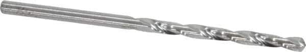 Atrax - #36 118° Solid Carbide Jobber Drill - Bright Finish, Right Hand Cut, Spiral Flute, Straight Shank, 2-1/4" OAL, Standard Point - Apex Tool & Supply