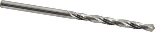 Atrax - 3mm 118° Solid Carbide Jobber Drill - Bright Finish, Right Hand Cut, Spiral Flute, Straight Shank, 2-1/4" OAL, Standard Point - Apex Tool & Supply