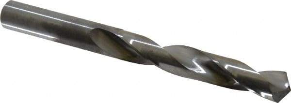 Atrax - 11mm 118° Solid Carbide Jobber Drill - Bright Finish, Right Hand Cut, Spiral Flute, Straight Shank, 4-1/2" OAL, Standard Point - Apex Tool & Supply