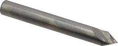 Atrax - 1/4" Head Diam, 1/4" Shank Diam, 1 Flute 60° Solid Carbide Countersink - Bright Finish, 2" OAL, Single End, Straight Shank, Right Hand Cut - Apex Tool & Supply