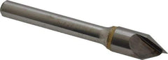 Atrax - 3/8" Head Diam, 1/4" Shank Diam, 1 Flute 60° Solid Carbide Countersink - Bright Finish, 2" OAL, Single End, Straight Shank, Right Hand Cut - Apex Tool & Supply